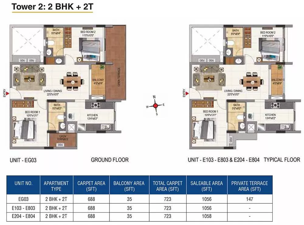 1056-2BHK2T-Casagrand-Aquene-Kengeri