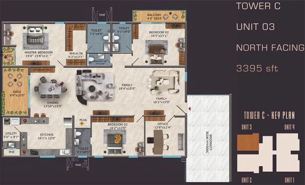 3395-3BHK-C-SAS-Diamond-Towers