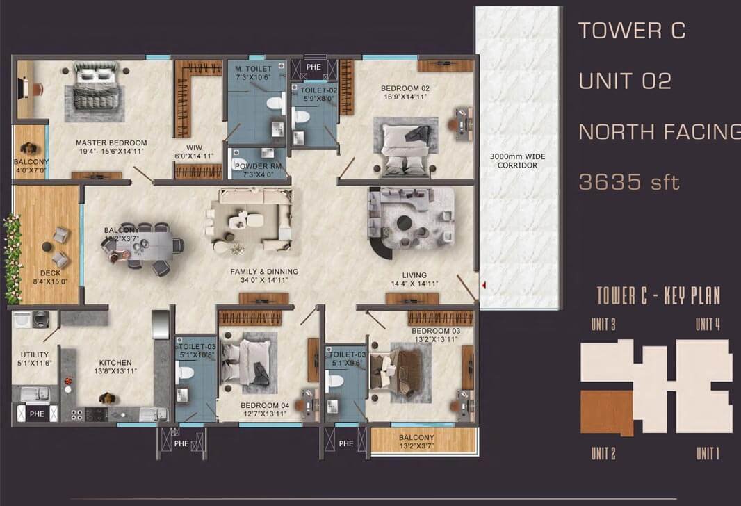 3635-4BHK-C-SAS-Diamond-Towers
