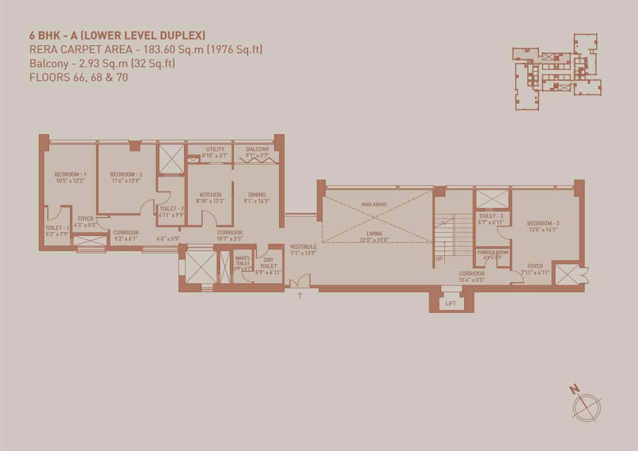 6-BHK-A-Duplex-Floorplan-Birla-Niyaara